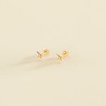 Boucles d'oreilles puces OURSE - Cristal / Doré - Boucles d'oreilles puces  | Agatha