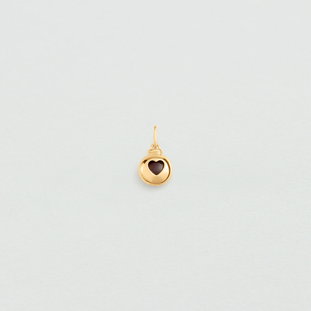 Pendentif C&OElig;UR - Bordeaux / Dor&eacute;