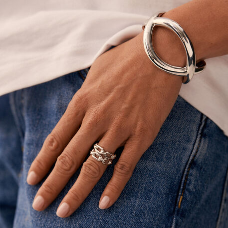 Bague ajustable CHAIN - Argenté - Bagues  | Agatha