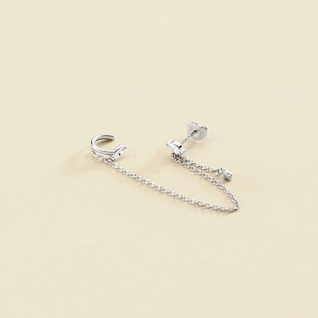 Piercing ear cuff AMAS - Cristal / Argenté - Piercings  | Agatha