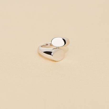 Bague large CALIN - Argenté - Bagues  | Agatha