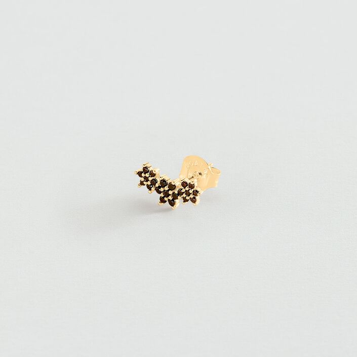 Piercing puce TRIOFLOR - Noir / Doré - Piercings  | Agatha