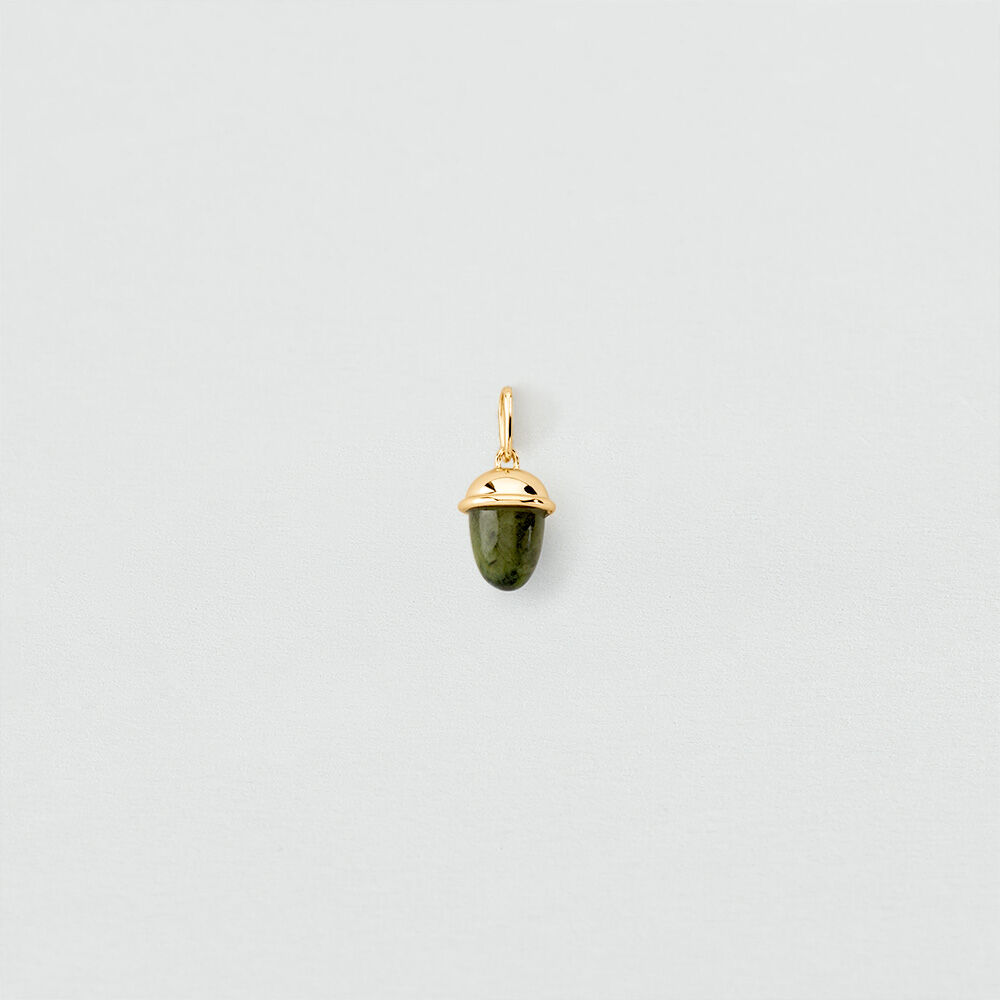Pendentif GLAND - Vert / Dor&eacute; - Bijoux  | Agatha