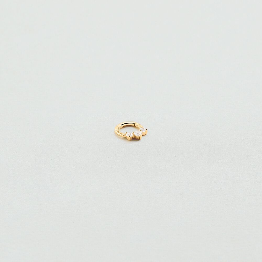 Piercing H&eacute;lix & Tragus PAULINE - Cristal / Dor&eacute; - Piercing H&eacute;lix & Tragus  | Agatha