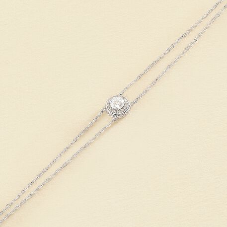 Bracelet souple IMPERIAL - Cristal / Argenté - Bracelets  | Agatha