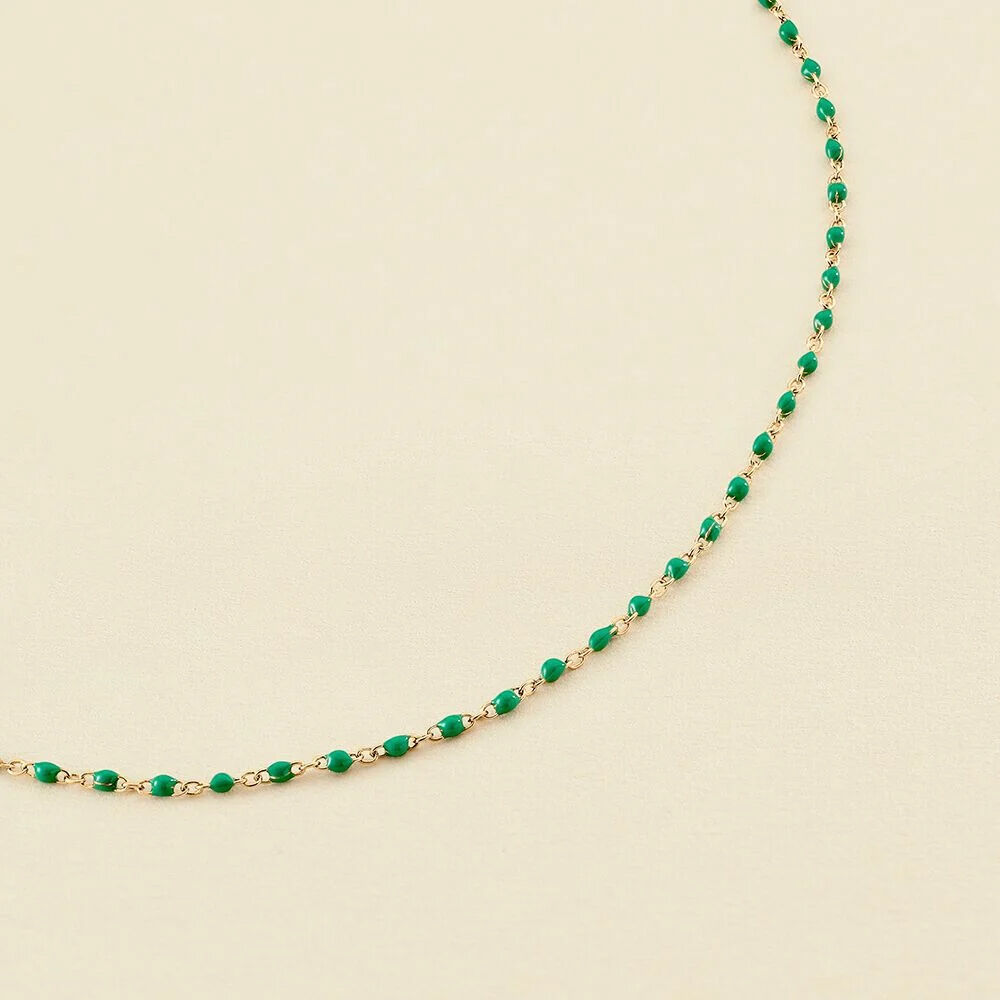 Collier ras du cou SMARTY - Vert / Doré - Colliers  | Agatha