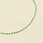 Collier ras du cou SMARTY - Vert / Doré - Colliers  | Agatha