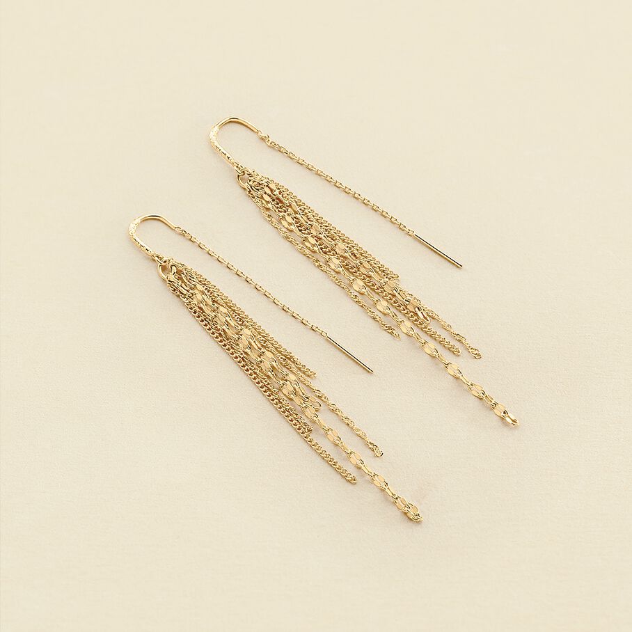 Boucles d'oreilles pendantes NEBET - Doré - Boucles d'oreilles  | Agatha