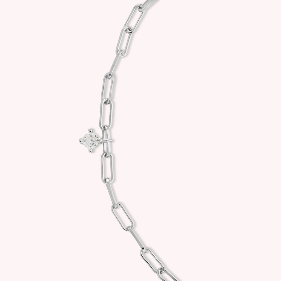 Bracelet souple HERA - Cristal / Argenté - Bracelets  | Agatha
