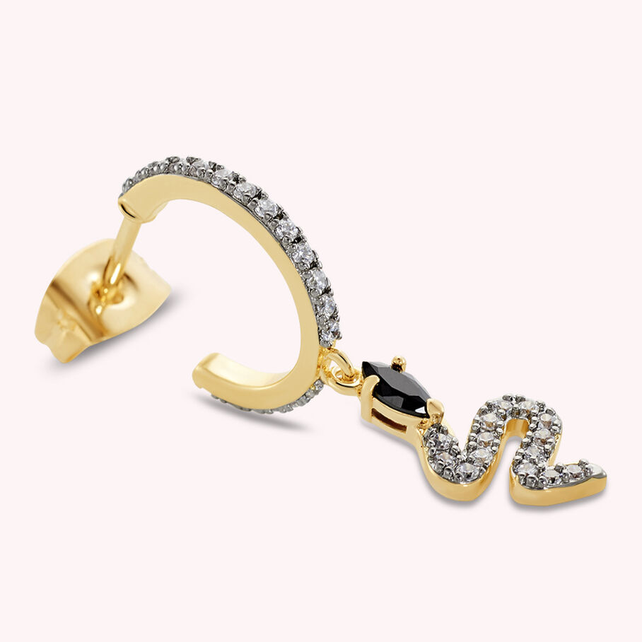 Piercing créole SNAKY - Doré / Gun - Piercings  | Agatha
