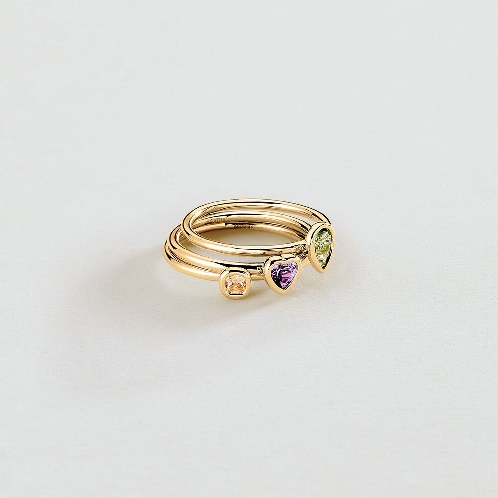 Bague fine CANDY - Multicolore / Doré - Bagues avec pierre  | Agatha