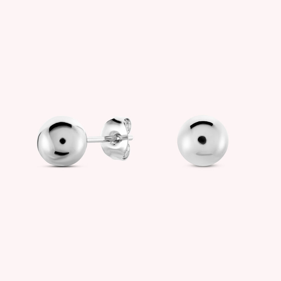 Boucles d'oreilles puces BOULE - Argenté - Boucles d'oreilles puces  | Agatha