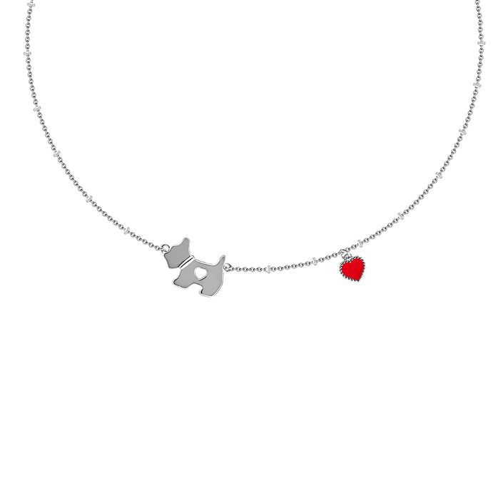 Collier ras du cou LOVESCOT - Rouge / Argenté - Colliers  | Agatha