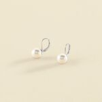 Boucles d'oreilles pendantes PEARLY - Perle / Argenté - Boucles d'oreilles  | Agatha