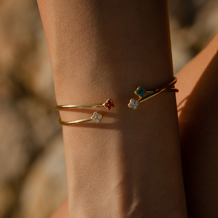 Jonc BELOVED - Multicolore / Doré - Bracelets  | Agatha