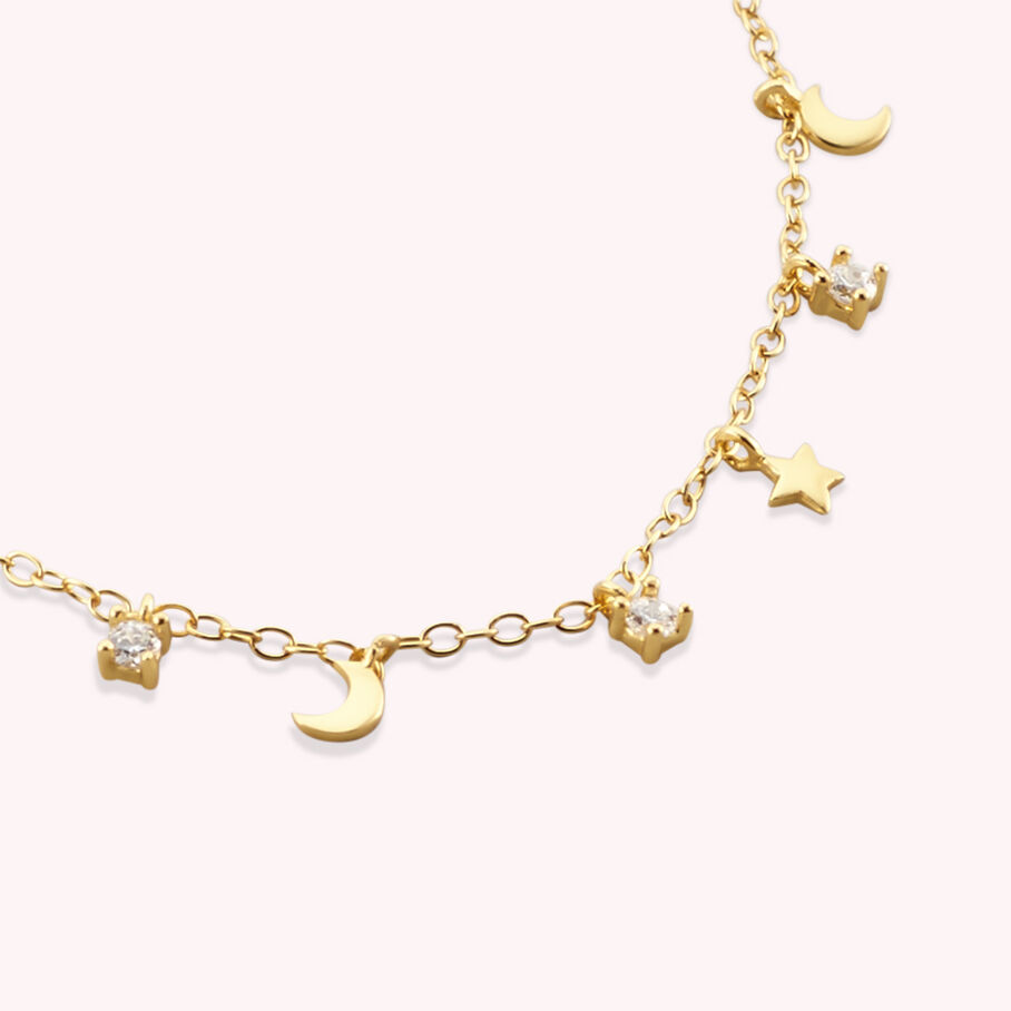 Collier ras du cou LUNITAS - Cristal / Doré - Colliers  | Agatha