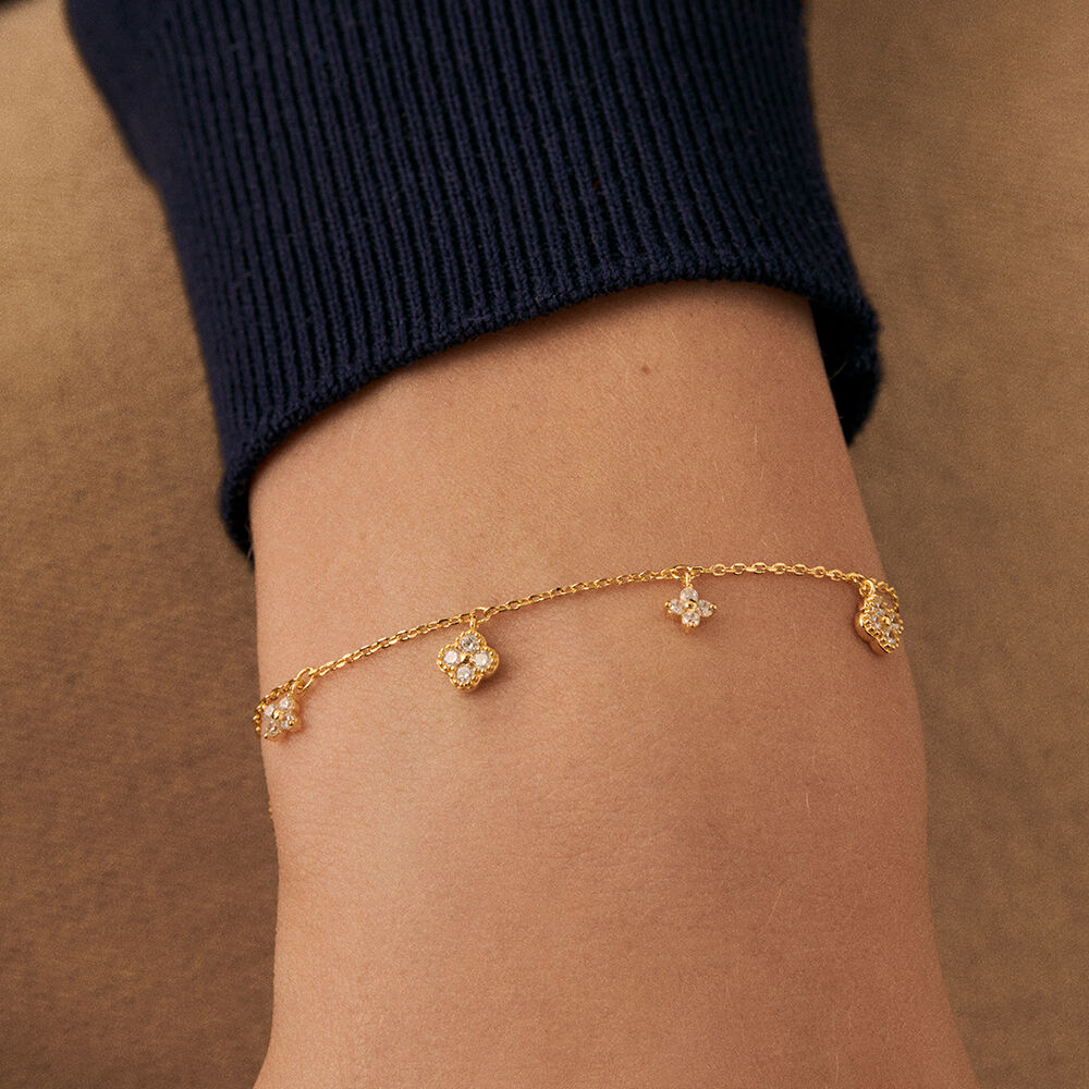 Bracelet souple BELOVED - Cristal / Doré
