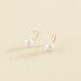 Boucles d'oreilles pendantes PEARLY - Perle / Doré - Boucles d'oreilles  | Agatha
