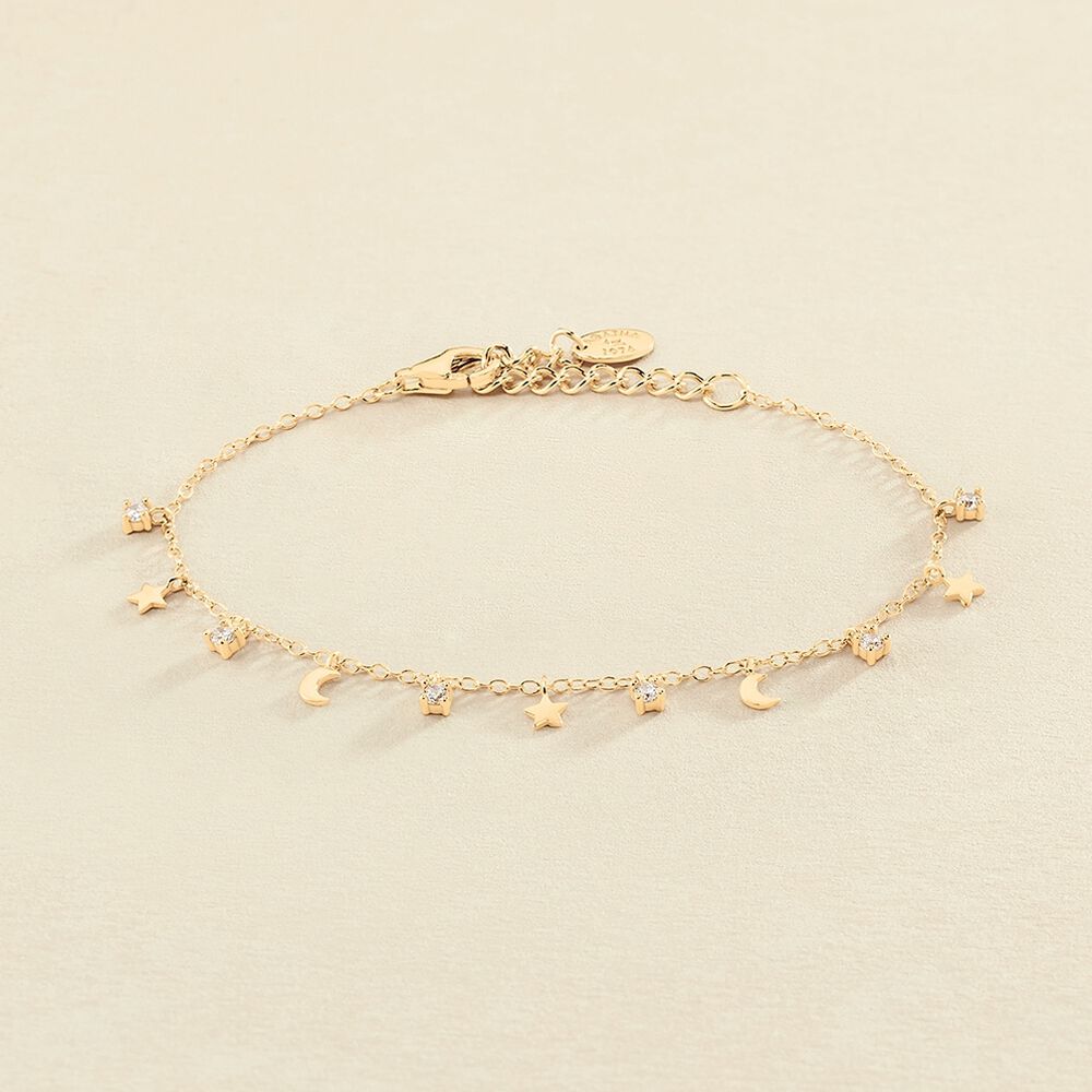 Bracelet souple LUNITAS - Cristal / Doré - Bracelets  | Agatha