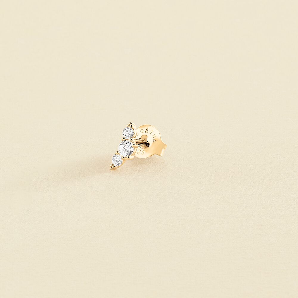Piercing puce CROISSAN - Cristal / Doré - Piercings  | Agatha