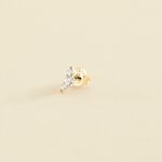 Piercing puce CROISSAN - Cristal / Doré - Piercings  | Agatha