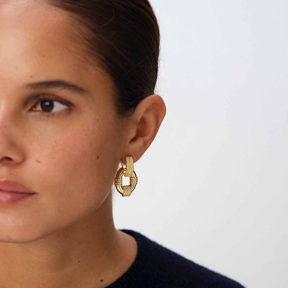 Boucles d'oreilles pendantes TUILERIE - Dor&eacute; - Boucles d'oreilles pendantes  | Agatha