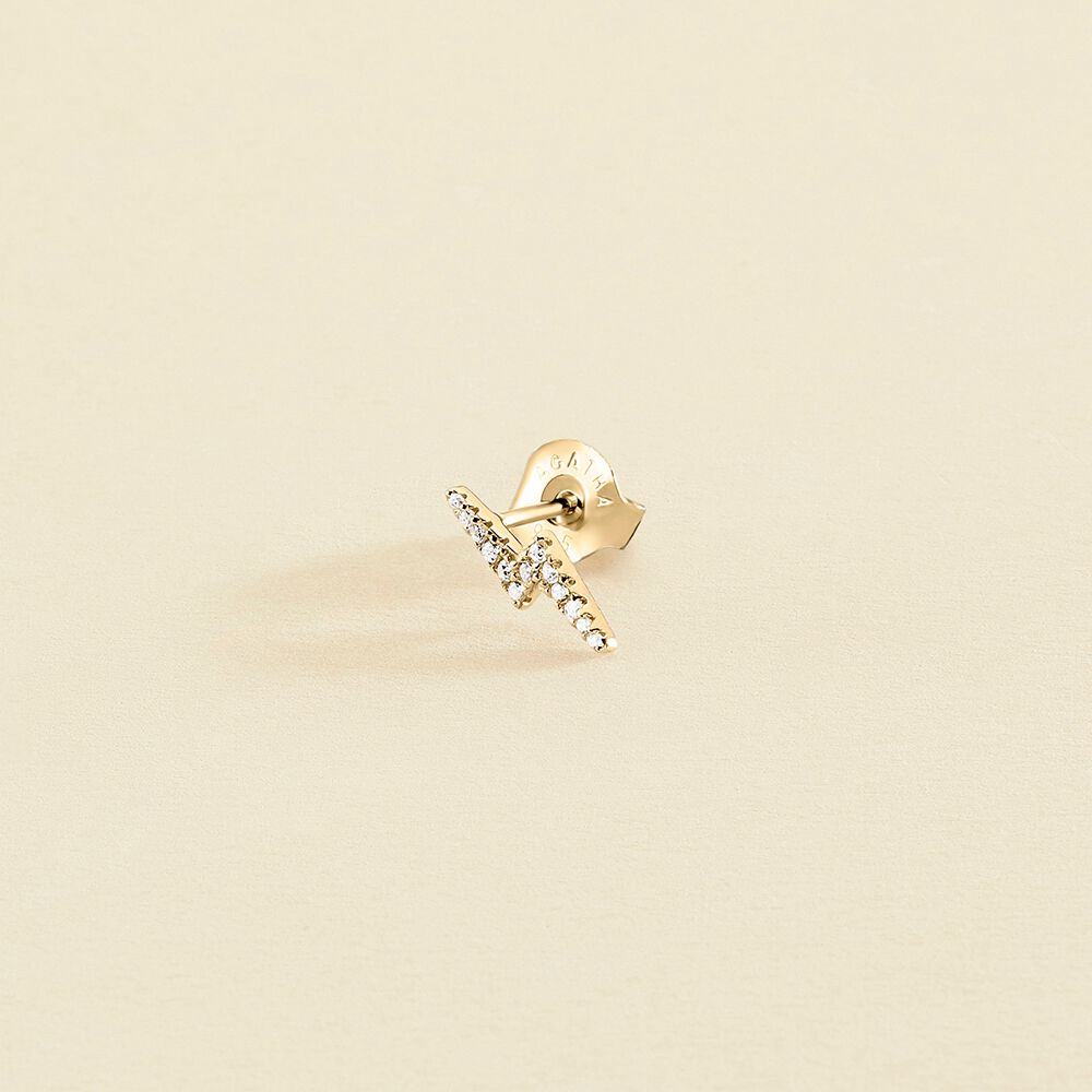 Piercing puce ECLAIR - Cristal / Doré - Piercings  | Agatha