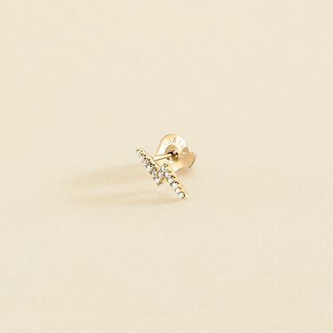 Piercing puce ECLAIR - Cristal / Doré - Piercings  | Agatha