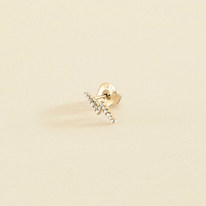 Piercing puce ECLAIR - Cristal / Doré - Piercings  | Agatha