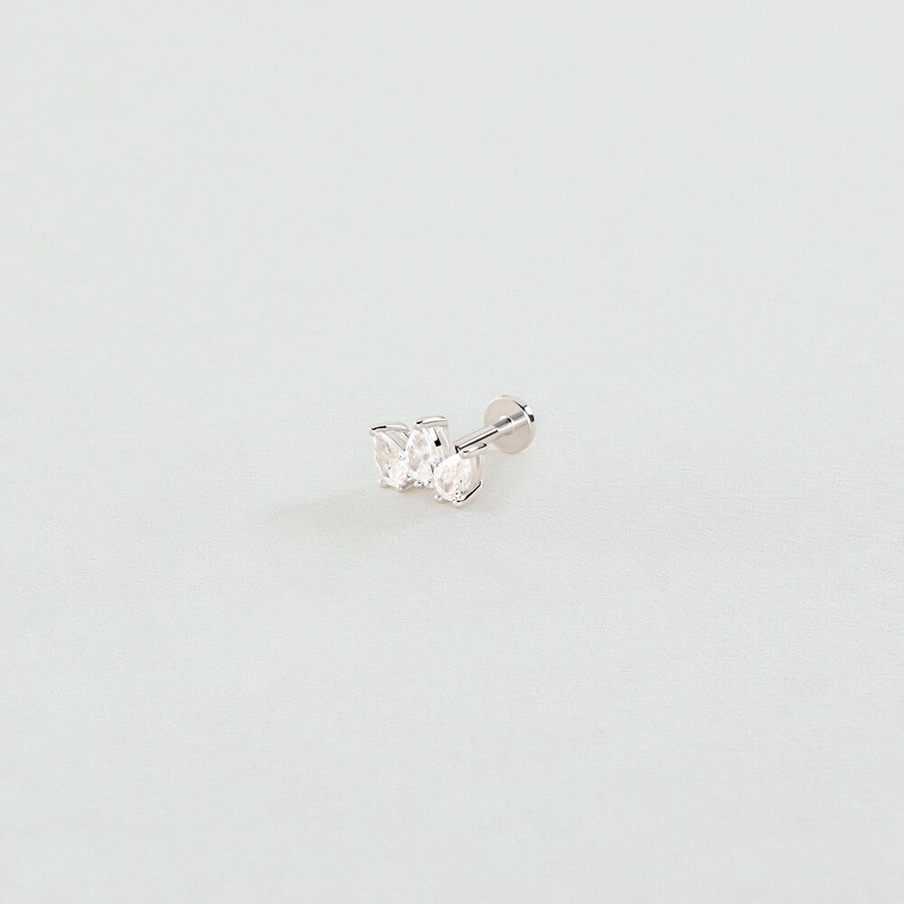 Piercing Hélix & Tragus PIA - Cristal / Argenté - Piercing Hélix & Tragus  | Agatha