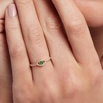 Bague fine LUCKY EYE - Vert / Doré - Bagues  | Agatha