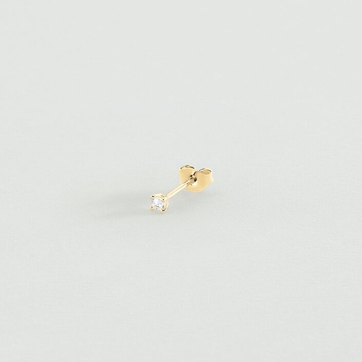 Piercing puce MINI - Cristal / Doré - Piercings  | Agatha