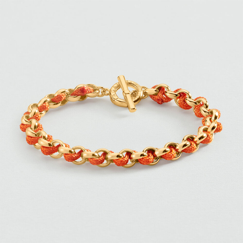 Bracelet souple GAMBETTA - Orange / Dor&eacute; - Bracelets souples  | Agatha