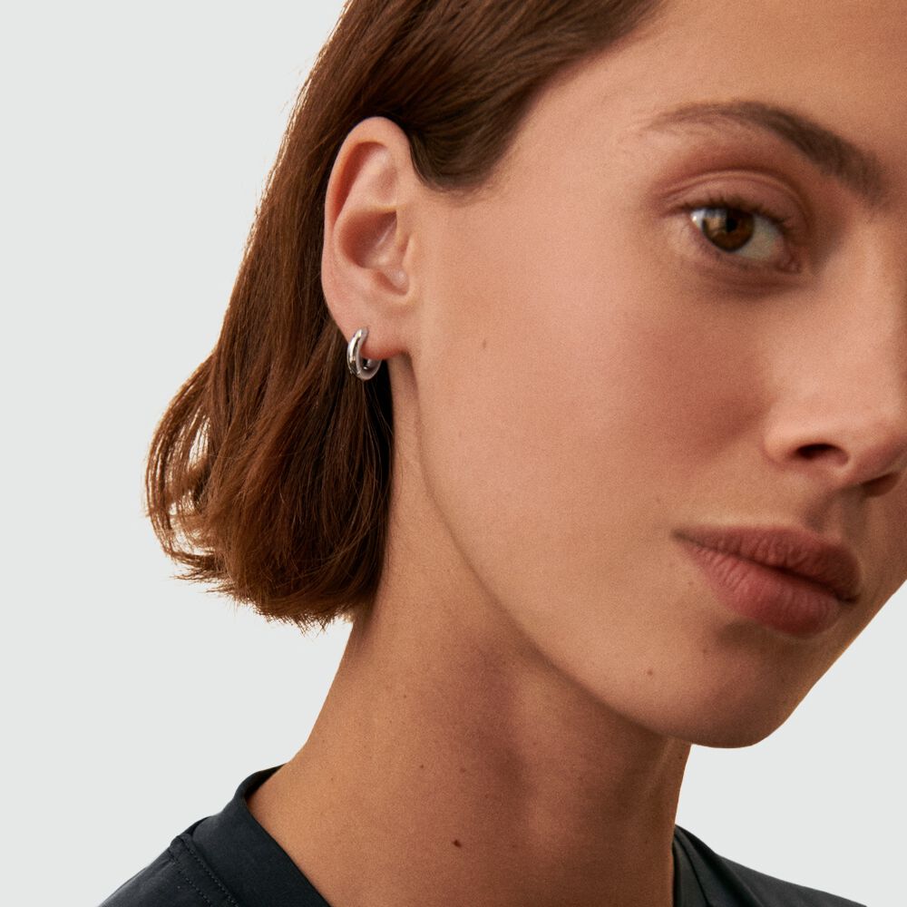 Piercing créole DODUE - Argenté - Bijoux sans pierre  | Agatha