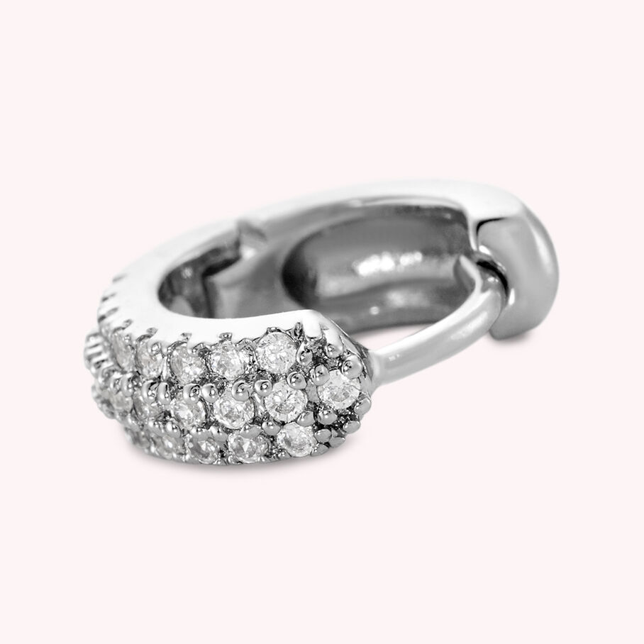 Piercing créole TRIO - Cristal / Argenté - Piercings  | Agatha