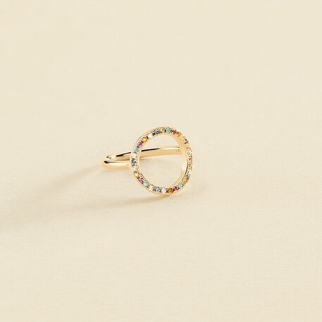 Bague fine RAINBOW - Multicolore / Doré - Bagues  | Agatha