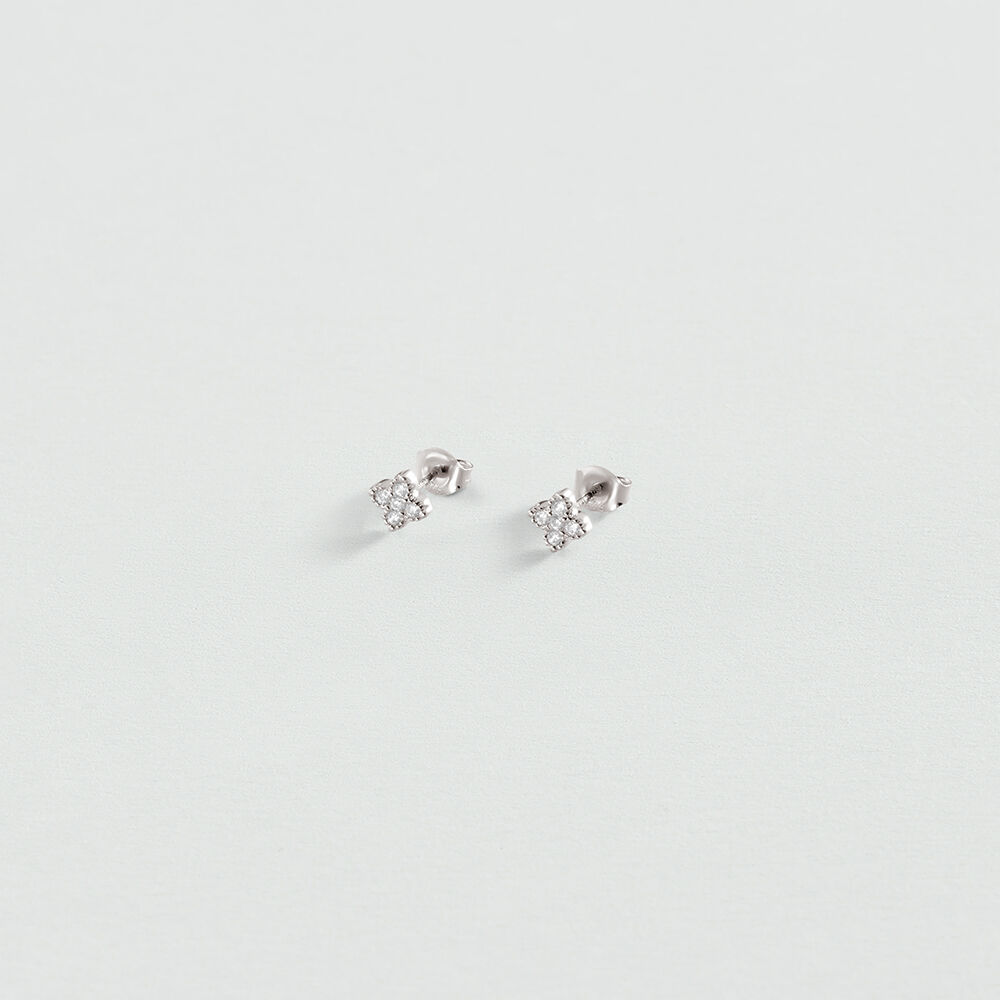 Boucles d'oreilles puces BELOVED - Cristal / Argent&eacute; - Boucles d'oreilles puces  | Agatha