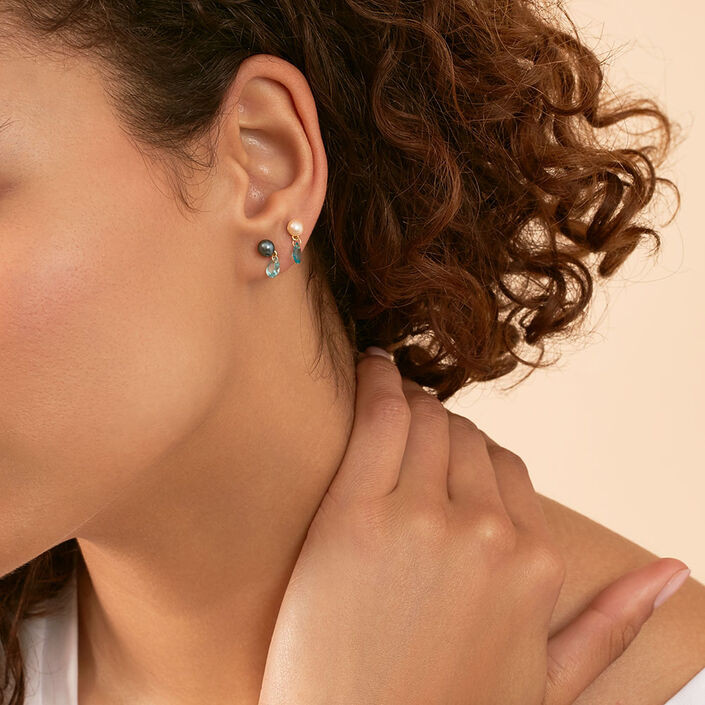Piercing puce MIX& MATCH - Turquoise - Piercings  | Agatha