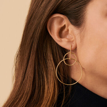 Boucles d'oreilles pendantes CASSINI - Dor&eacute; - Boucles d'oreilles  | Agatha