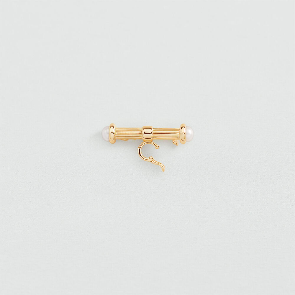 Broche T-BAR - Blanc / Dor&eacute; - Broches  | Agatha