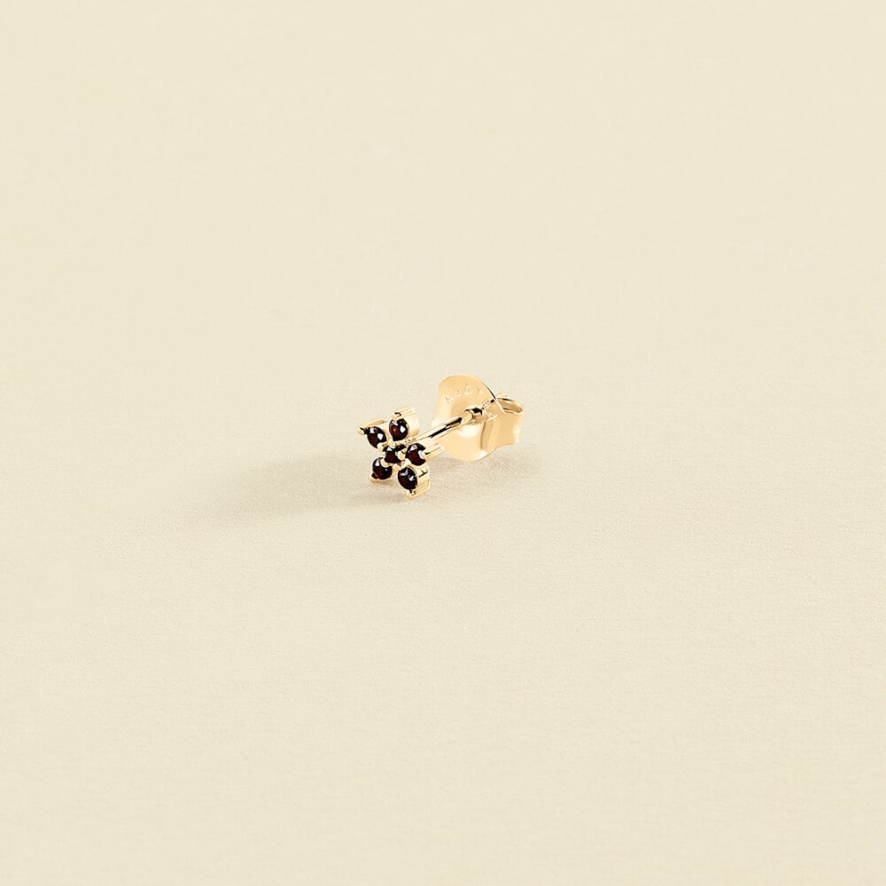 Piercing puce FLOR6 - Noir / Doré - Piercings  | Agatha