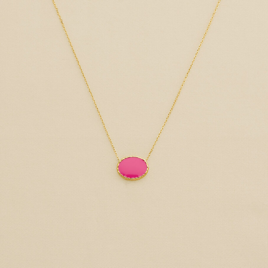 Collier mi-long ATMA - Nacre /rose - Colliers  | Agatha