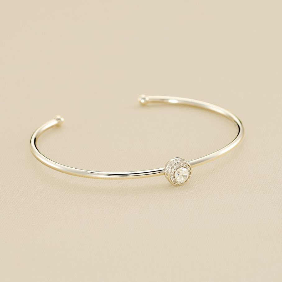 Jonc IMPERIAL - Cristal / Argenté - Bracelets  | Agatha
