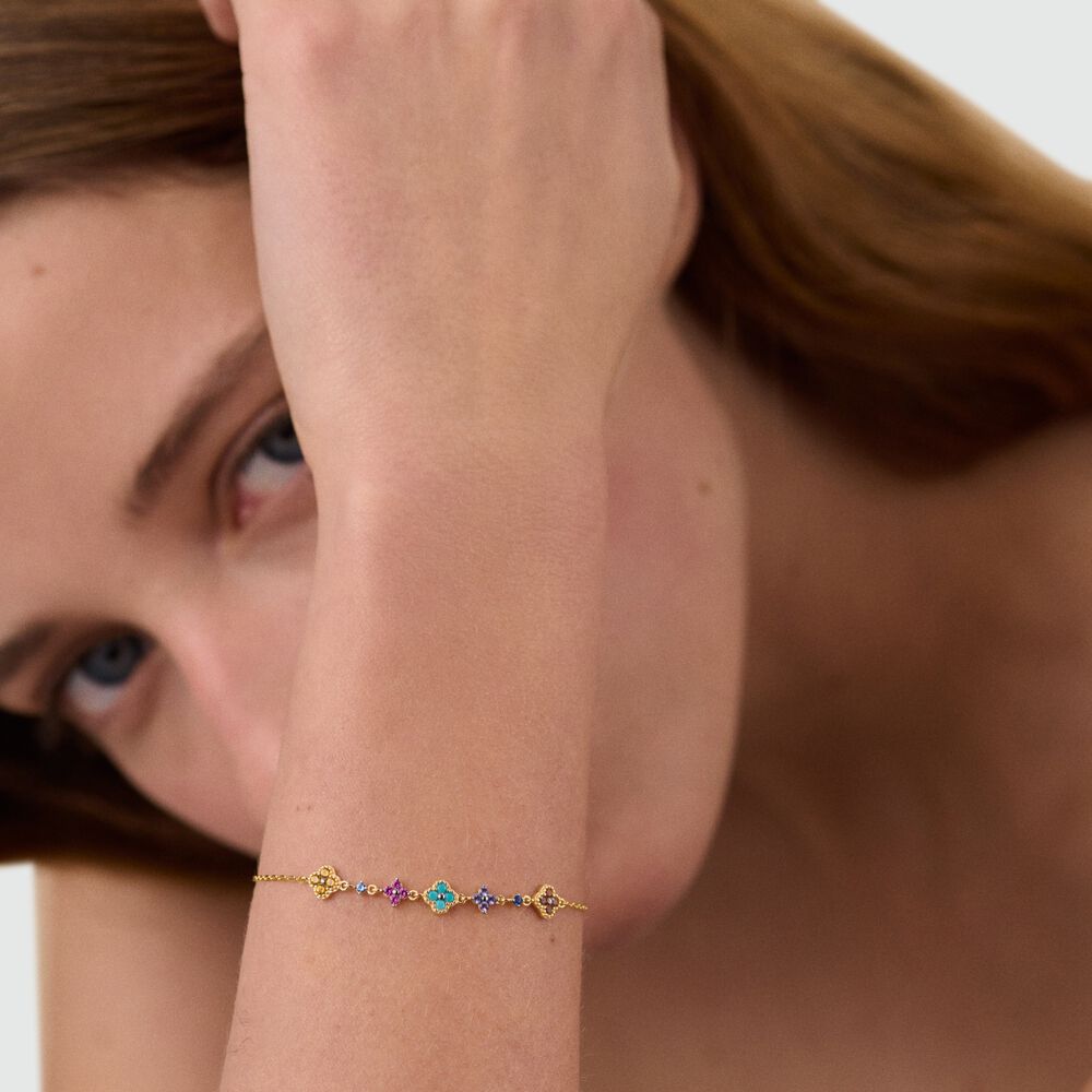 Bracelet souple BELOVED - Multicolore / Doré - Bracelets fantaisie  | Agatha
