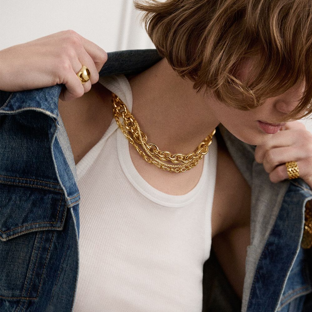 Bague large DANAE - Dor&eacute; - Bagues fantaisie  | Agatha