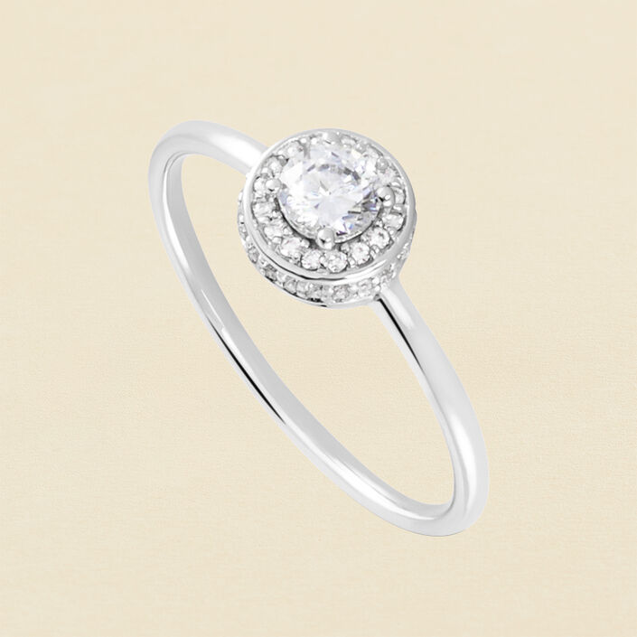 Bague fine IMPERIAL - Cristal / Argenté - Bagues  | Agatha