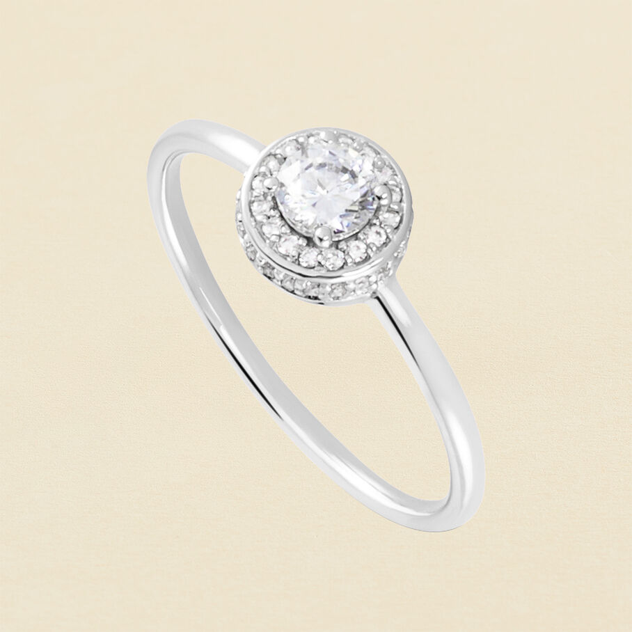 Bague fine IMPERIAL - Cristal / Argenté - Bagues  | Agatha