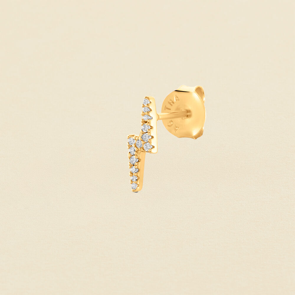 Piercing puce ECLAIR - Cristal / Dor&eacute; - Piercings  | Agatha