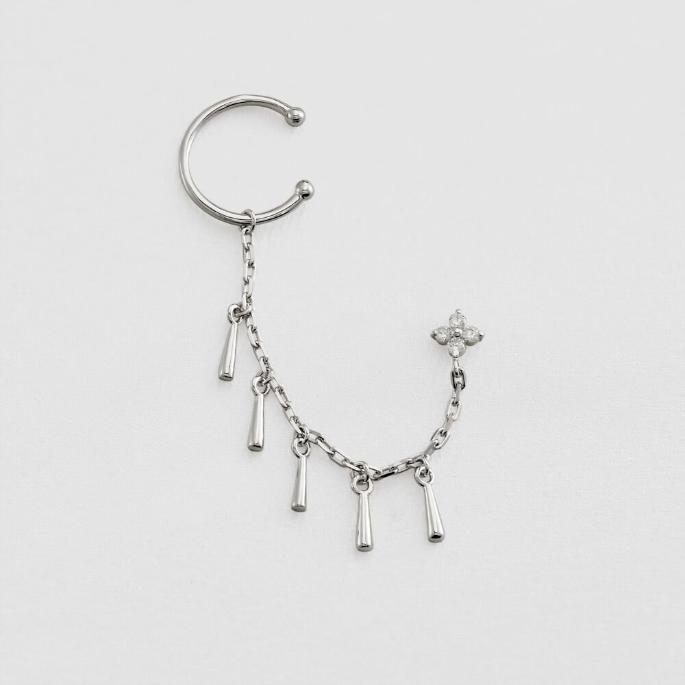 Piercing ear cuff MIX & MATCH - Cristal / Argenté - Outlet  | Agatha