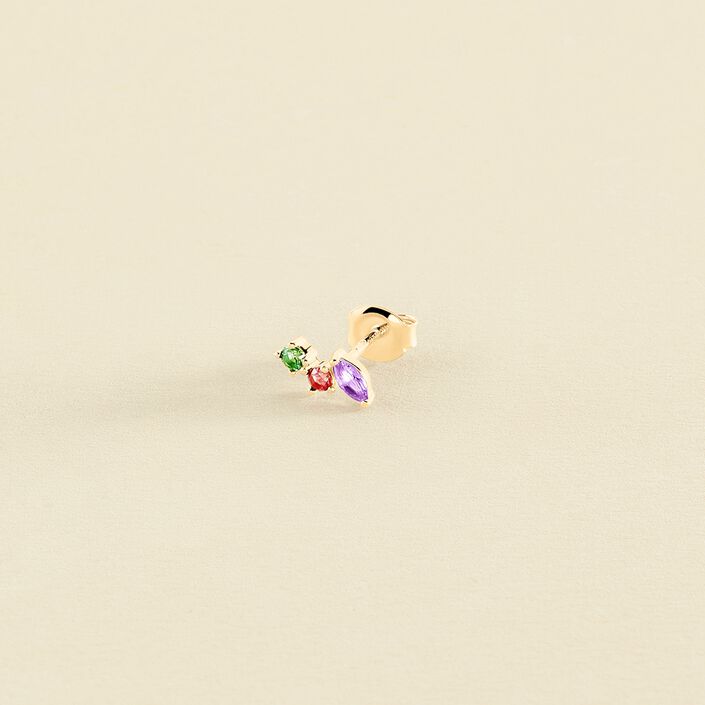 Piercing puce AMAS - Multicolore / Doré - Piercings  | Agatha